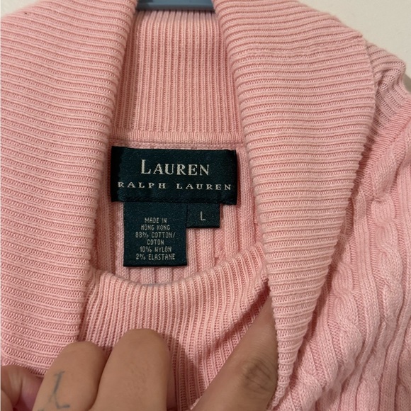 Ralph Lauren Pink Cable Knit Sweater - Picture 3 of 4